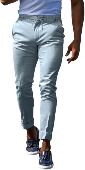 XUETON Mens Chinos Slim Fit Dress Pants Casual Business Office Work Skinny Stretch Golf Pants Comfort Lightweight Flat Front Tapered Pants Slacks with Pockets