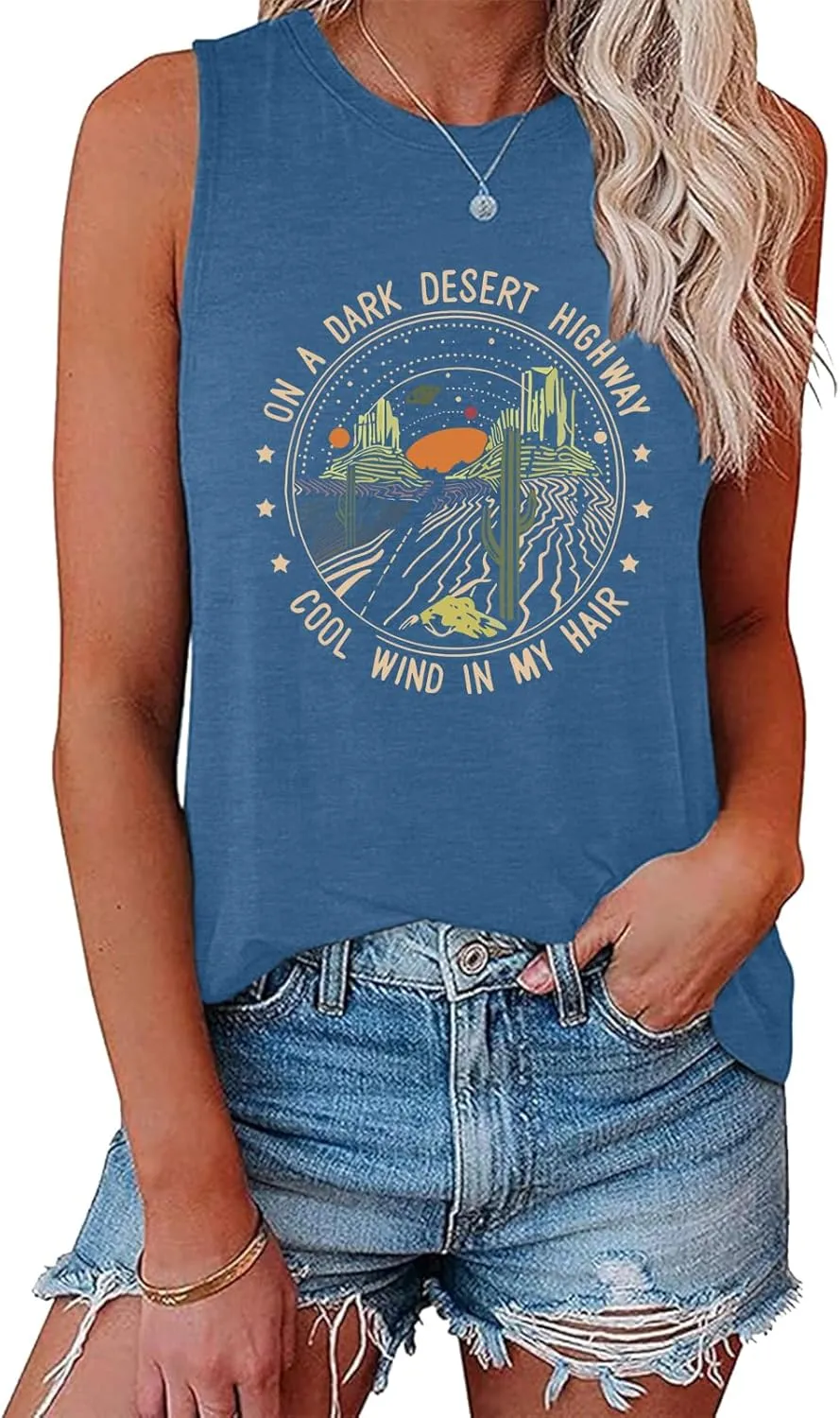 YITAN Women's Sleeveless Shirt Cute Graphic Tank Tops