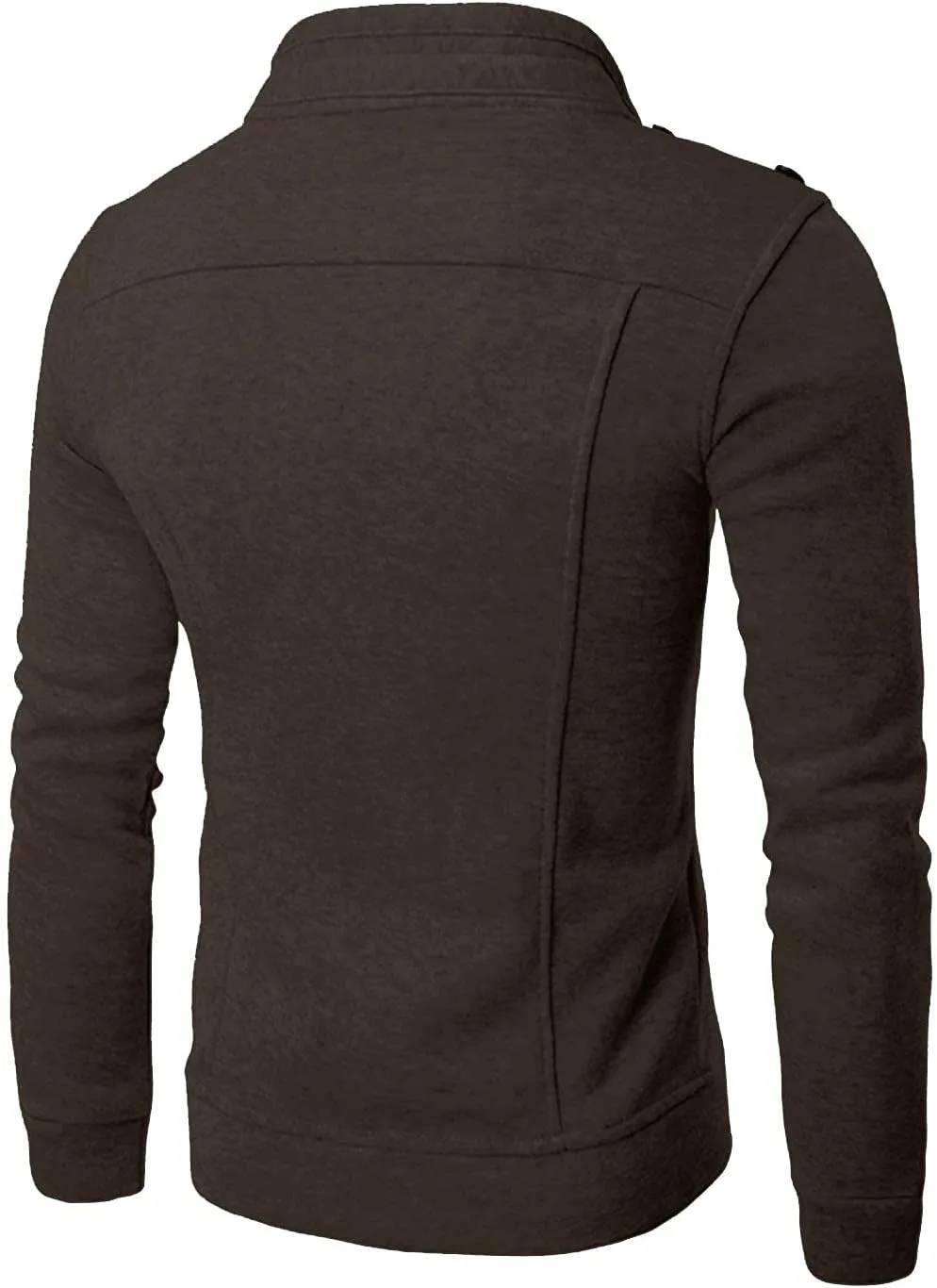 Ymosrh Mens Winter Jackets Men's Fashion Casual Loose Stand Collar Button Decorated Sweatshirt Jacket for Men