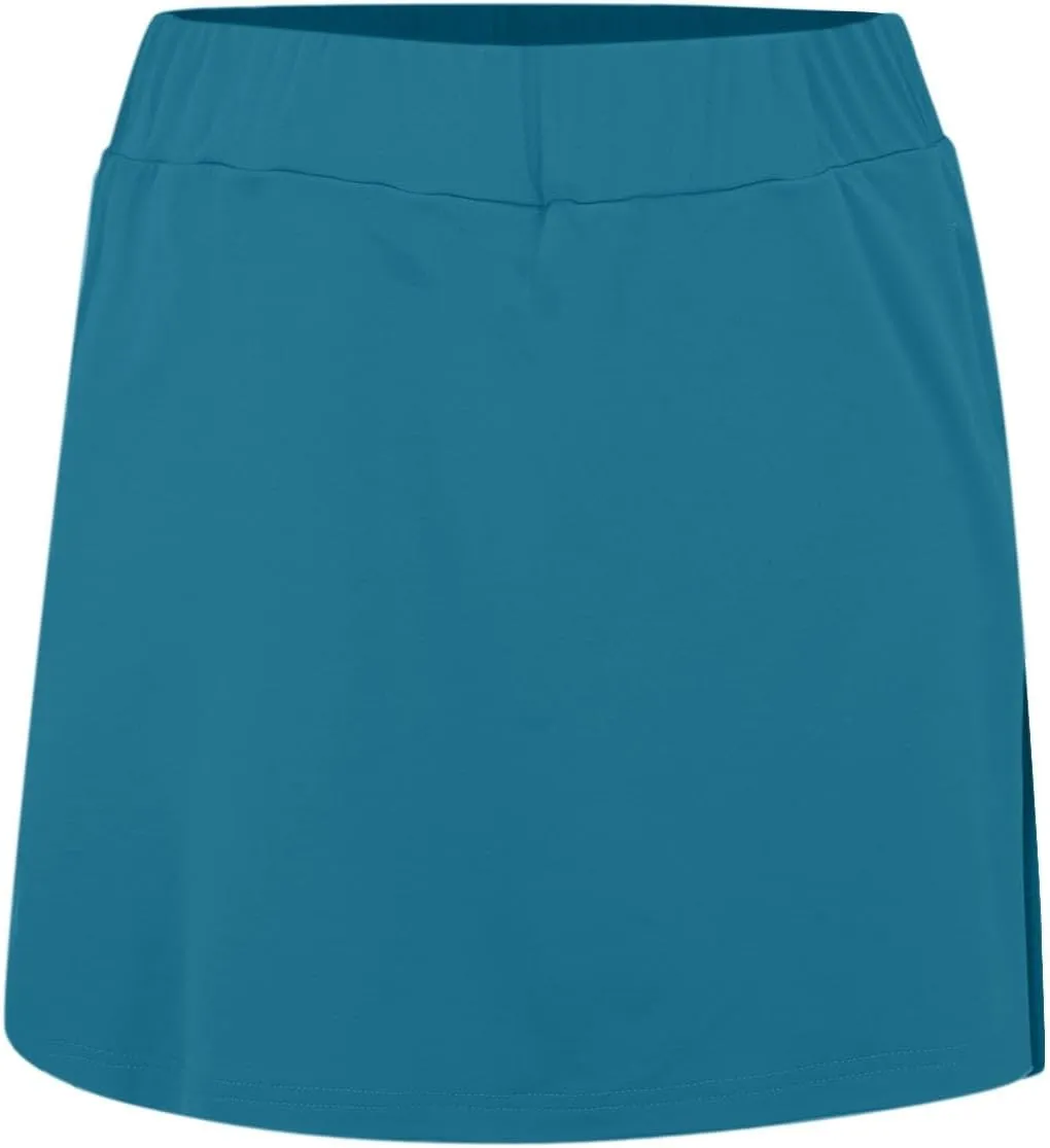 Yoga Skorts for Women Mid Waist Athletic Sports Pants with Split Skirt Casual Shorts Tummy Control Plus Size Skort