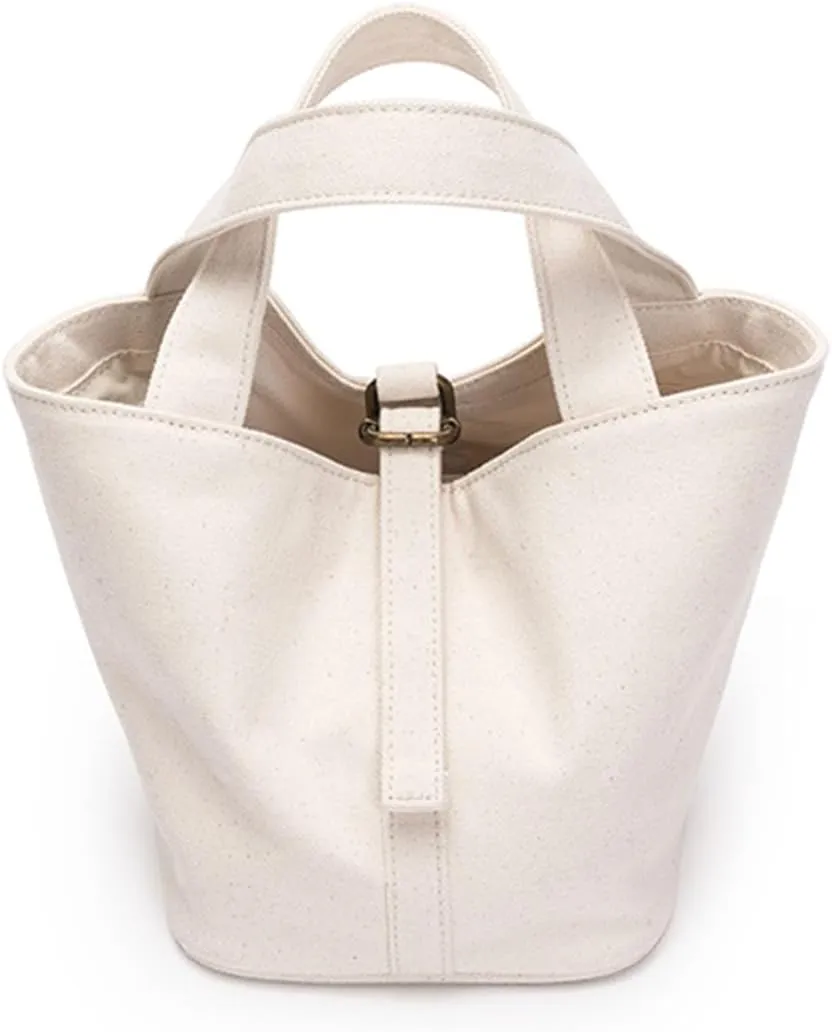 YONBEN Tote Bucket Bag -Simple and Comfortable Handbag with Belt Opening Design Lightweight and Versatile Bucket Bag